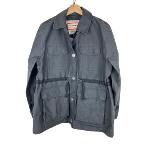 Hunter Women's S Black Cotton Nylon Blend Anorak Windbreaker Utility Jacket